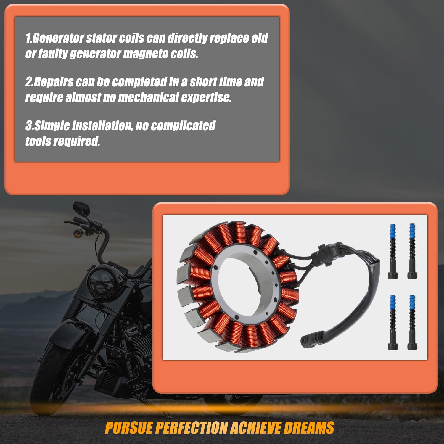 Stator Coil For Harley-Davidson 30734-04K VRSCR 1HCZ VRSCR STREET